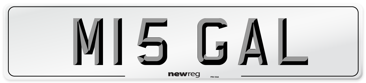 M15 GAL Number Plate from New Reg